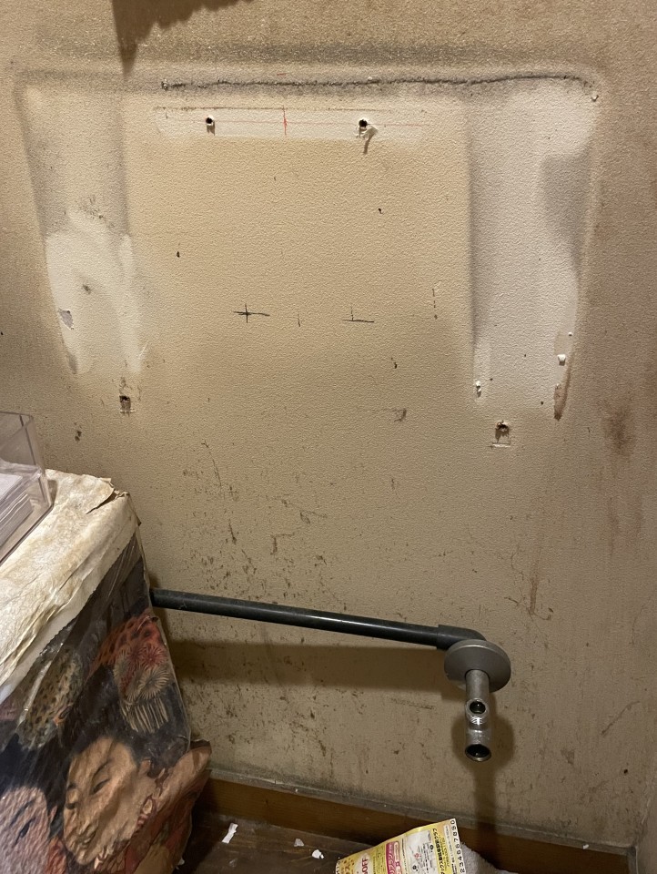 手洗い器取付工事の写真