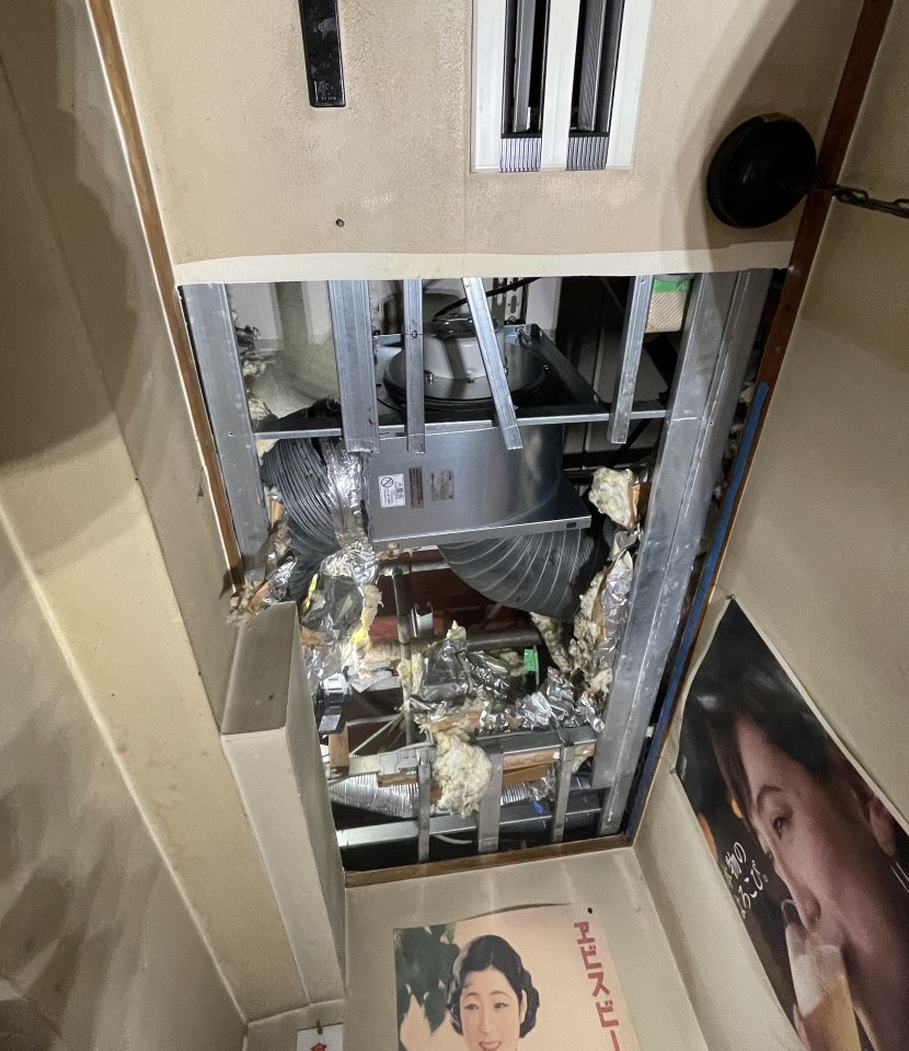 換気扇交換<br>ダクト交換<br>内装工事クロス貼り